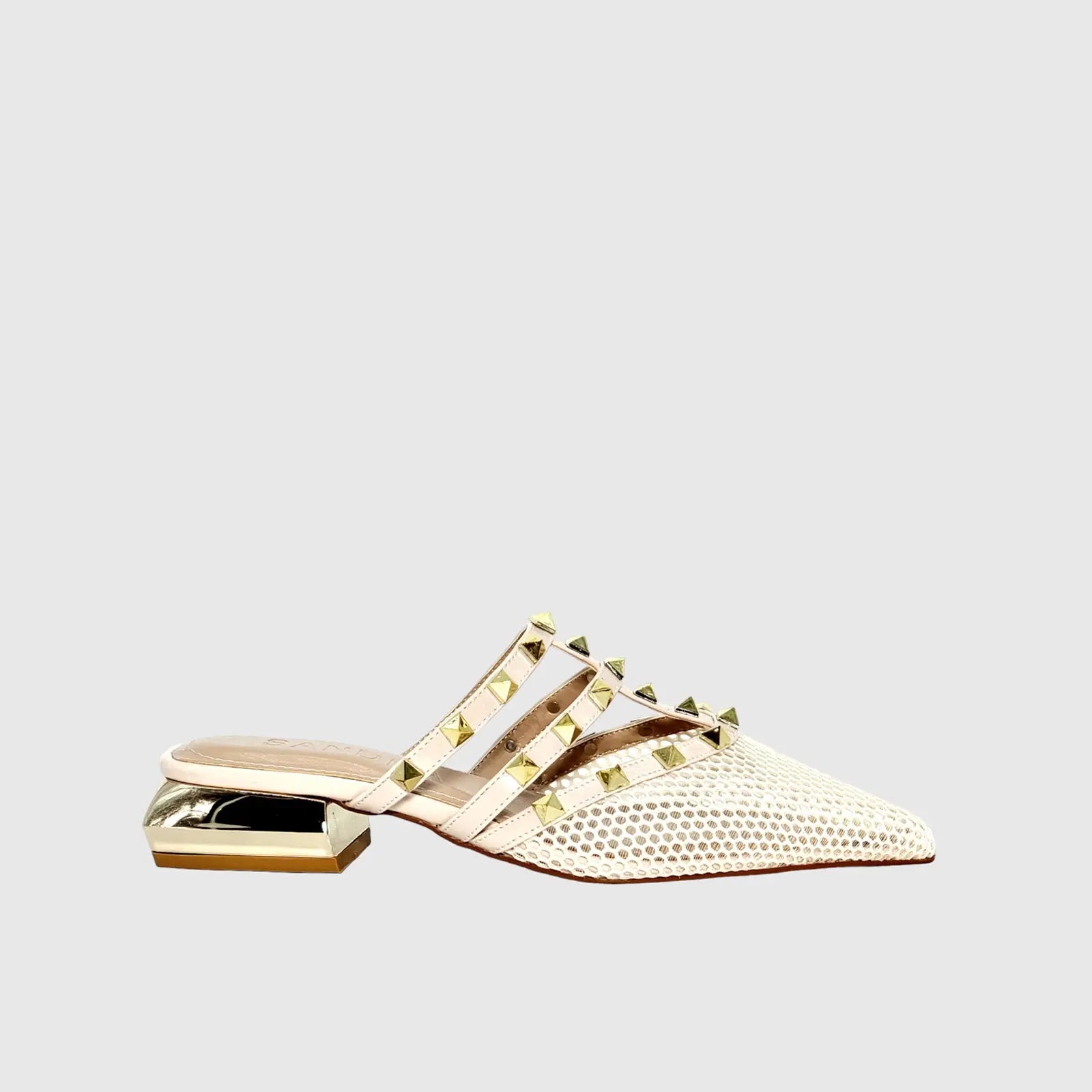 SANDRA 1449 BEIGE PATENT Heels | familyshoecentre