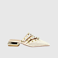 SANDRA 1449 BEIGE PATENT Heels | familyshoecentre