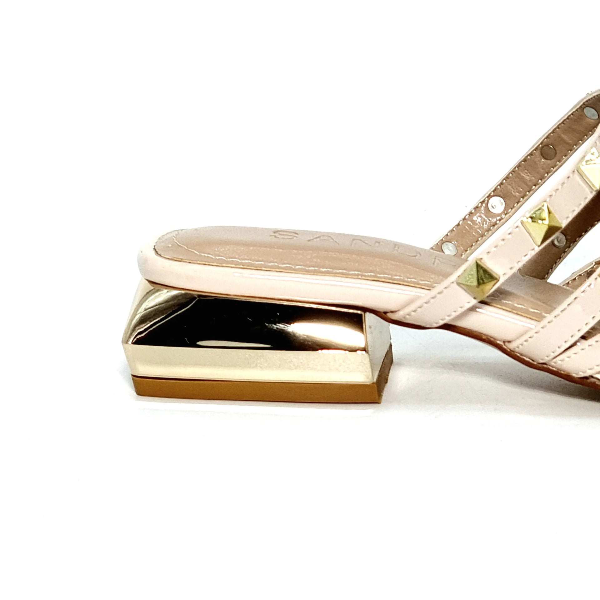 SANDRA 1449 BEIGE PATENT Heels | familyshoecentre