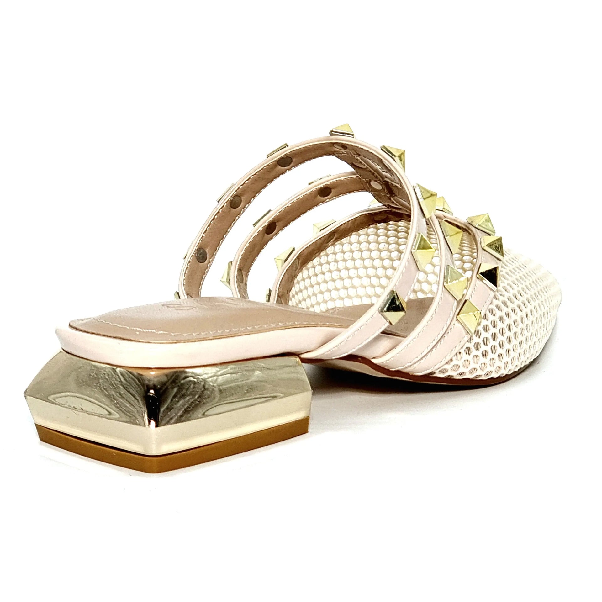 SANDRA 1449 BEIGE PATENT Heels | familyshoecentre