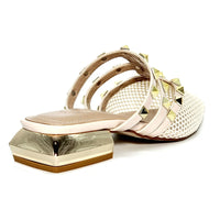 SANDRA 1449 BEIGE PATENT Heels | familyshoecentre