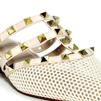 SANDRA 1449 BEIGE PATENT Heels | familyshoecentre