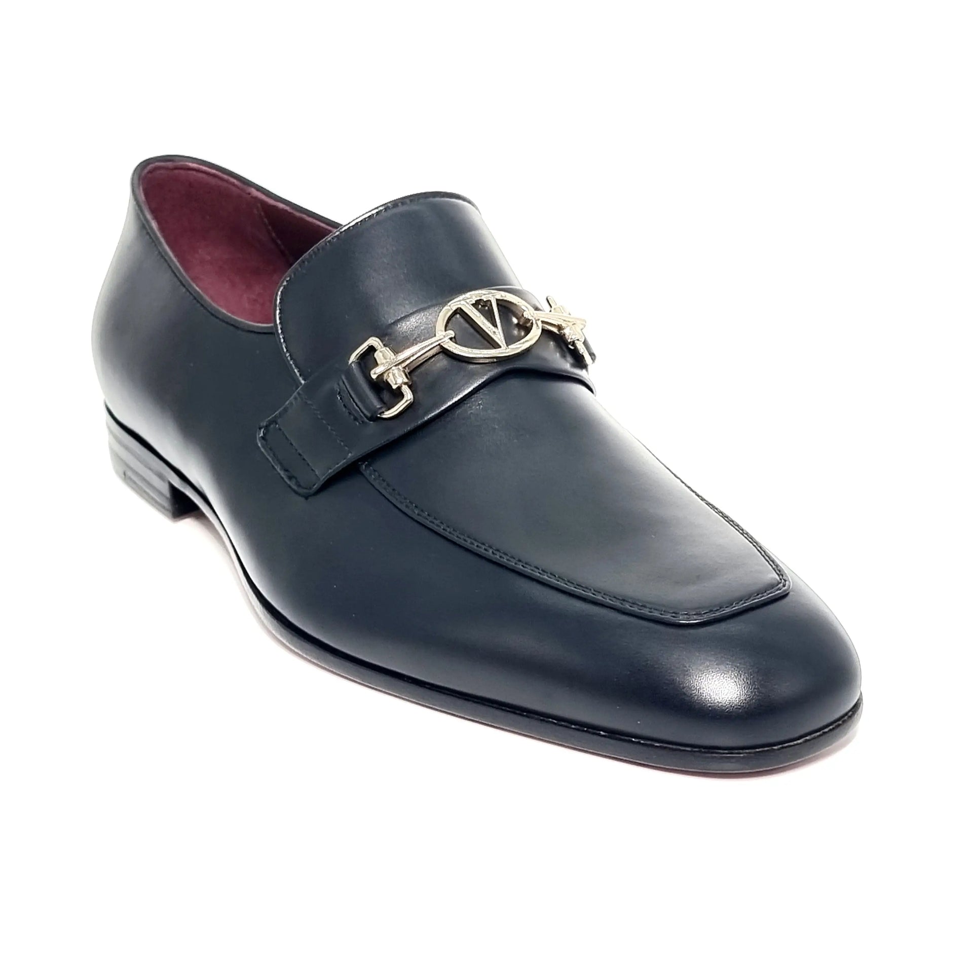 VALENTINO 19719 BLACK MATT LEATHER Loafers | familyshoecentre
