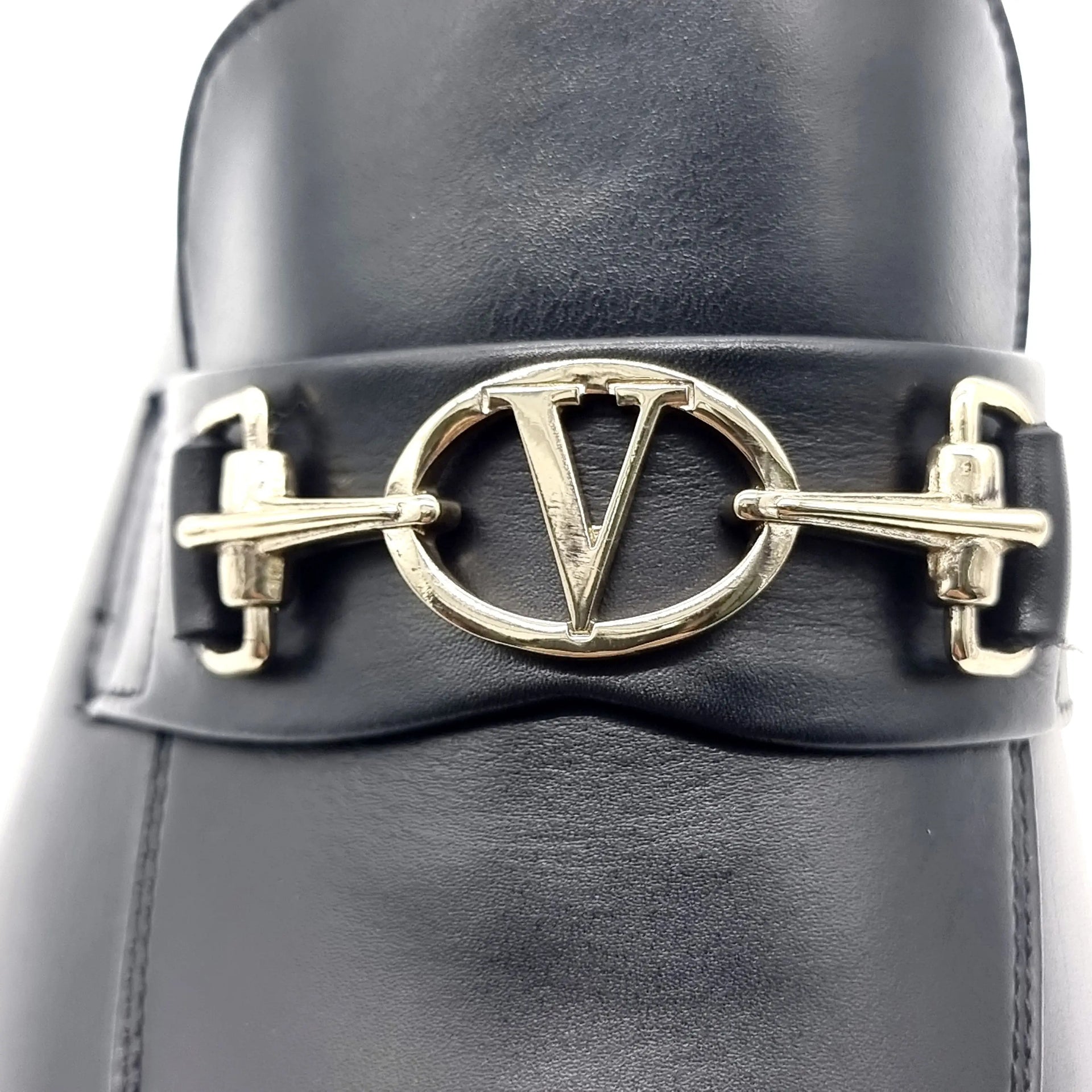 VALENTINO 19719 BLACK MATT LEATHER Loafers | familyshoecentre