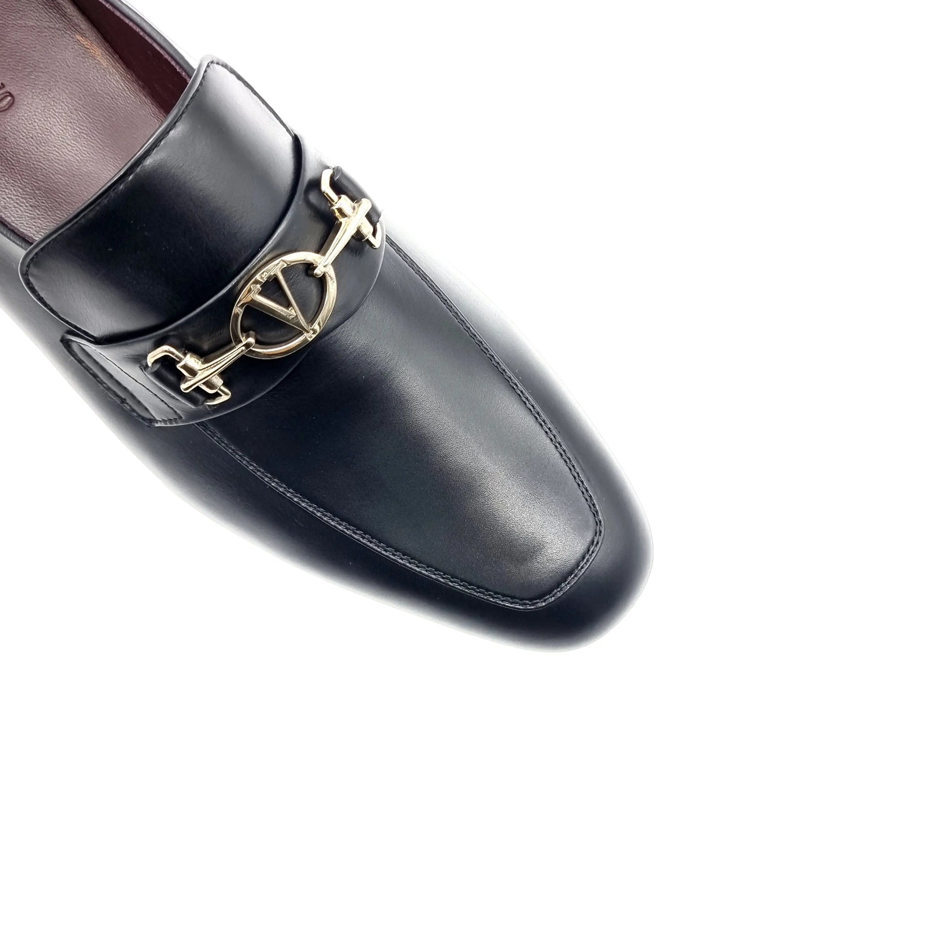 VALENTINO 19719 BLACK MATT LEATHER Loafers | familyshoecentre