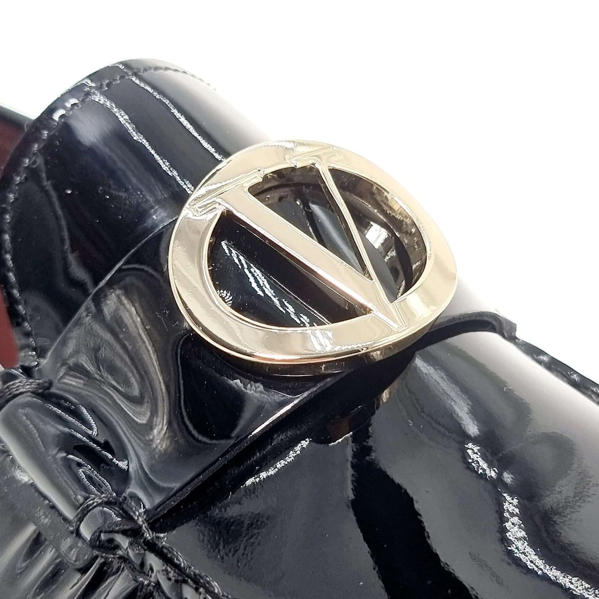 VALENTINO 2092 BLACK PATENT LOAFER Loafers | familyshoecentre