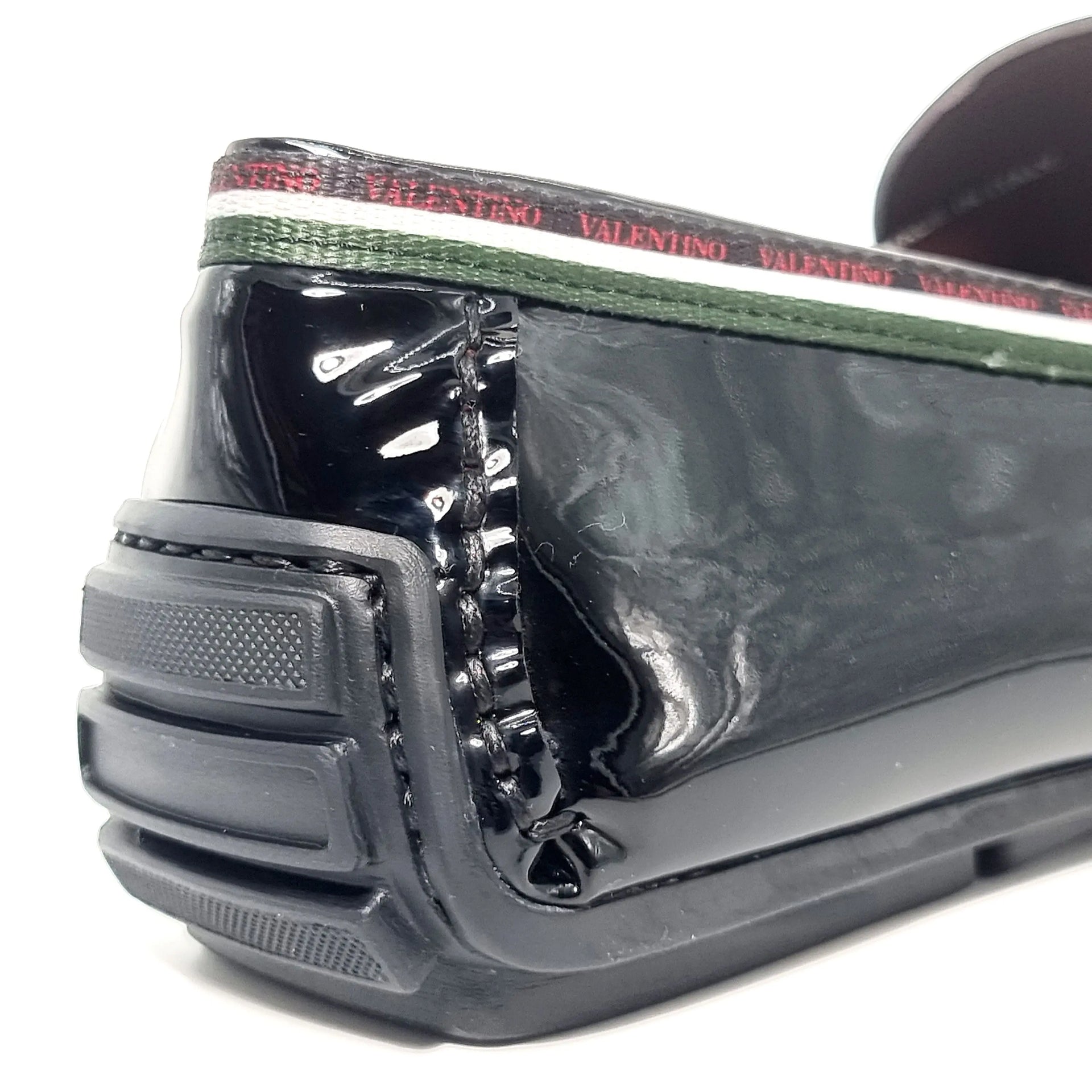 VALENTINO 2092 BLACK PATENT LOAFER Loafers | familyshoecentre
